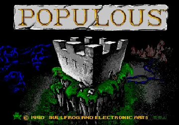 Populous (Europe) screen shot title